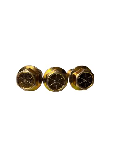 (25 Pieces) 1/2-13x1 1/4" Grade 8 Hex Flange Bolts Screws UNC Coarse Full Threads Zinc Yellow Trivalent