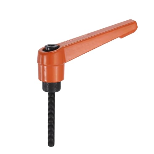 uxcell Clamping Lever Handles for Lathe, M4x32mm Male Thread Orange - size: M4x32mm