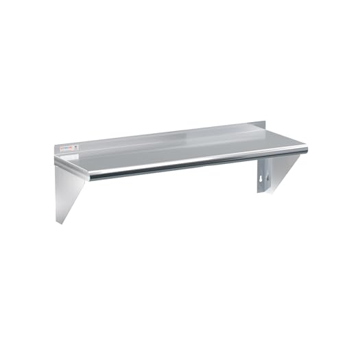 STABLEINK NSF Stainless Steel Wall Shelf 12x36 Inches, Commercial Kitchen - size: 12"x36"
