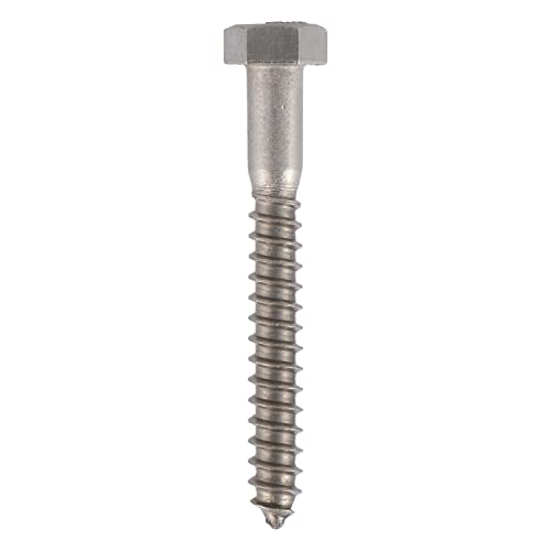 3/8 x 3 Stainless Lag Bolt (25-Pack) 18-8 Stainless Steel, Heavy Duty Hex Wood Lag Screw, ASME B18.2.1 Commercial/Industrial Grade by Makers Bolt - size: 3/8 x 3 (25 pack)