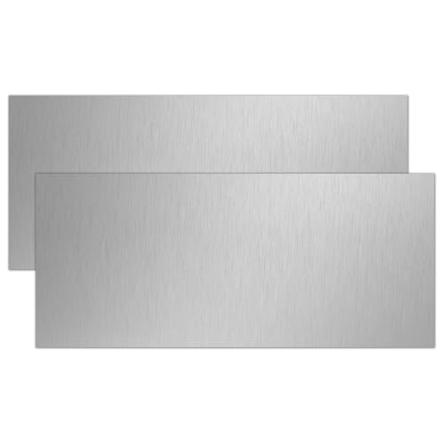 0.8mm Stainless Steel Sheet 2x8 Inch, 430 Magnetic Stainless Steel Plate, 20 Gauge Metal Sheet for Wall, DIY, Crafts, Jewelry, Electrical Repair (2 Pack) - size: 2" x 8"-20 Gauge(0.8mm)