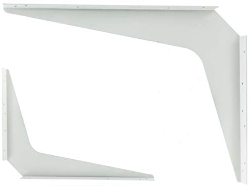 One Pair Workstation Heavy-Duty Reversible Brackets 1000lb. Load Capacity [per Pair] (15" x 21", White) - color: White, size: 15" x 21"