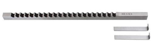 Accusize 3/8 in Style C HSS Keyway Broach, 5000-0022 - size: 3/8 in -C