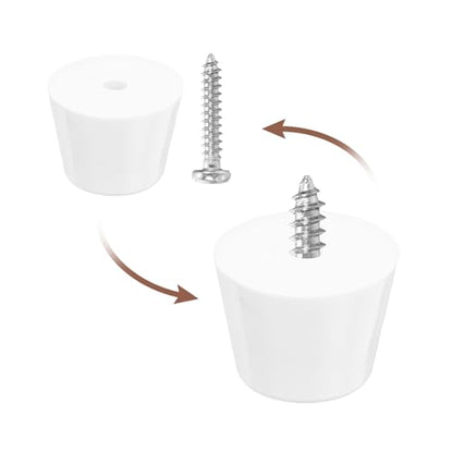 uxcell 8Pcs Rubber Bumper Feet, 0.55" H x0.67 W Round Pads with Stainless Steel Washer and Screws for Furniture, Appliances, Electronics - size: 0.55" H x0.67" W