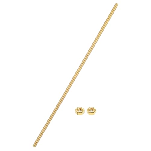 uxcell Brass Fully Threaded Rod M5x0.8mm Pitch Studs 250mm/10 Long - size: M5x0.8mmmm250mm