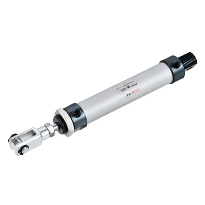 uxcell Pneumatic Air Cylinder 20mm Bore 75mm Stroke with Y Connector and Quick Fittings, MAL 20x75, for Automatic Equipment - size: 20mmx75mm