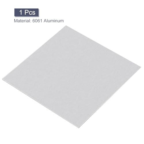 uxcell 6061 Aluminum Sheet, 300mm x 300mm Rectangle Aluminum Plate 0.5mm Thick Flat Metal Stock with Protective Film - size: 300mmx300mmx0.5mm