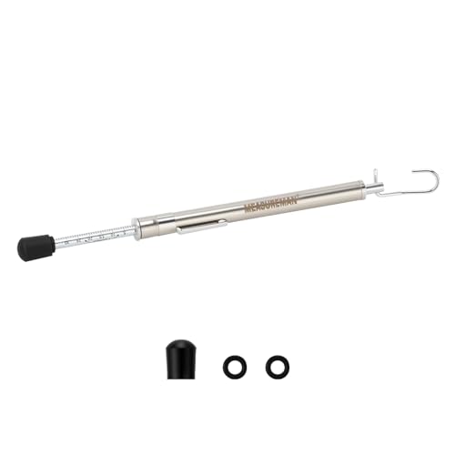 MEASUREMAN Dual-End Door Force Gauge, 0-35 Lbs/16kg Push Pull Tester, Stainless Steel Body with Hook, Door Closer & Lock Adjustment - style: 0-35 Lbs / 16kg & with Hook