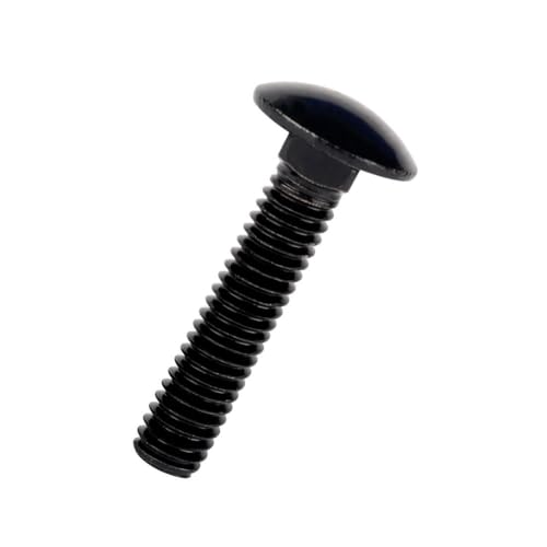 3/8-16 x 2 Carriage Bolts Screws Black Finish, Round Head Square Neck, 304 Stainless Steel 18-8, UNC Full Machine Coarse Thread, 8Pcs - size: 3/8-16 x 2" (8 Pcs)