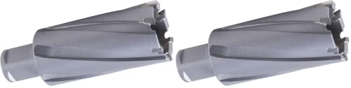 1-3/8'' Diameter x 2'' Depth of Cut Carbide Tipped TCT ANNULAR Cutter with 3/4'' Weldon Shank (Pack of 2) - size: 1-3/8'' x 2'' (Pack of 2)