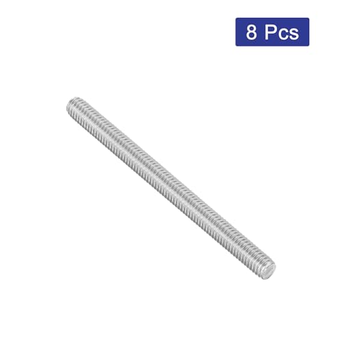 uxcell 8Pcs Fully Threaded Rod, M6 x 75mm 304 Stainless Steel Right Hand Thread Bar Studs M6-1 Thread Pitch for Furniture Machinery Assembly - size: M6 x 75mm