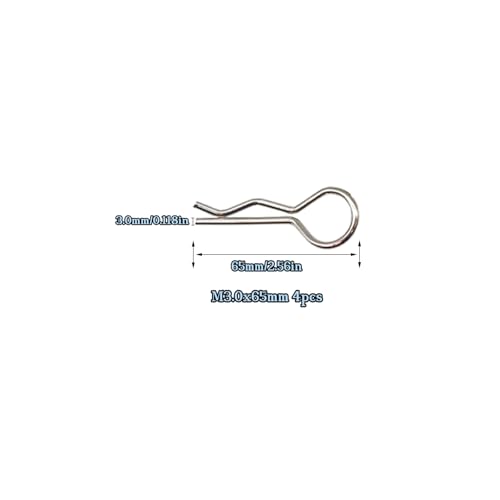 10pcs Cotter Pins, R Clips Hardware Pins, Spring Fasteners Hitch Pin, for Trailer Locking, Trailer Clamps, Lawn Mowers, Trucks, Mechanics, Heavy Duty R Clips Cotter Pin - M3.0x65mm - size: M3.0x65mm-10PCS
