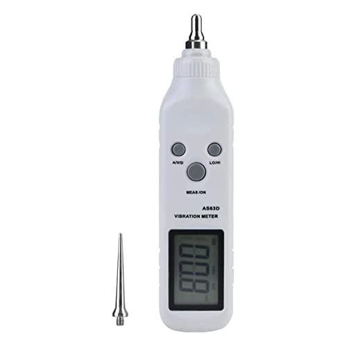 Vibration Meter Vibrometer Digital Vibration Meter, AS63D Vibrometer Pen High Sensitivity Accelerometer Vibration Meter Tester Analyzer with Storage Case