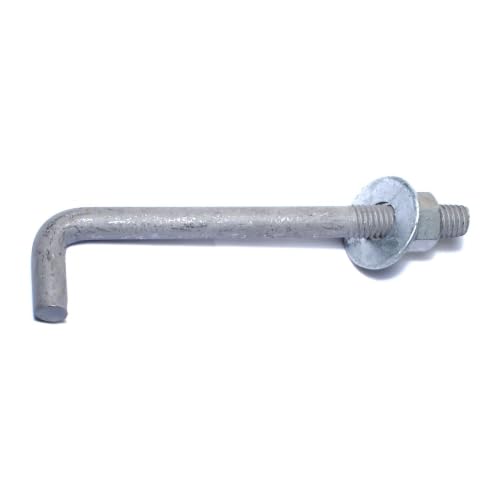 Hard to Find Fastener Hot Dip Galvanized Anchor Bolts, Sturdy Steel Anchors for Concrete, Cement, Asphalt in Construction, 1/2-13 x 6, Pack of 25 - size: 1/2-13 x 6"