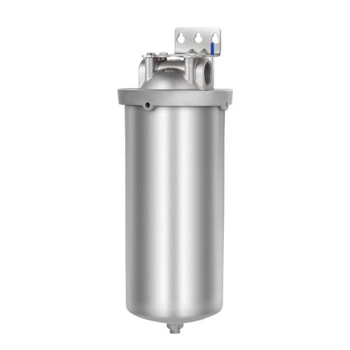 NSF/ANSI 42 Certification Big+ Stainless Steel Filter Housing for 10”Length,4.5"OD Filter Cartridge(10" C Housing-1.5NPT) - size: 10" C Housing-1-1/2 NPT
