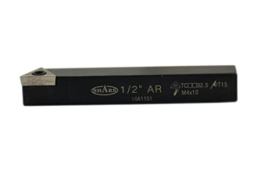 Shars (5 Pcs) 1/2" Indexable Carbide Turning Tool Set 404-1041 P] - size: 1/2" 404-1041