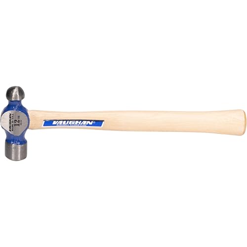 VAUGHAN Ball Pein Hammer, 12 Oz, Ball Peen Hammer, Assembled in the USA - size: 12 oz