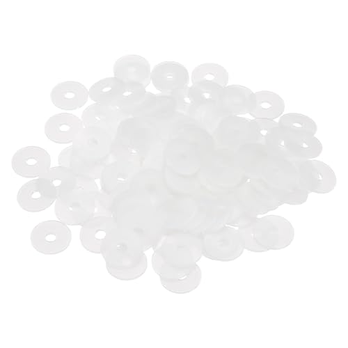 PATIKIL 125 Pcs Nylon Flat Washer M3 3mm ID 12mm OD 1mm THK White - color: White, size: 3mm x 12mm x 1mm