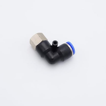 Push to Connect Fitting 3/8" Tube OD x 1/4" FMNPT, Female Elbow - size: 1/4" FMNPT - 3/8" OD