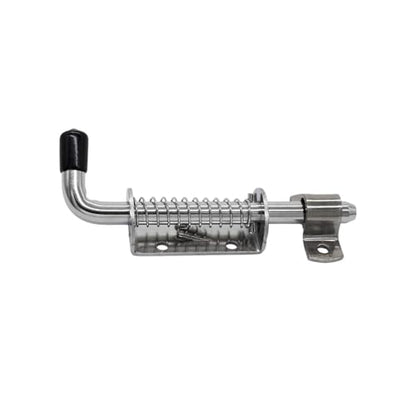 MARINE CITY Spring Latch Barrel Bolt with Cradle, 304 Stainless Steel, Heavy-Duty, Corrosion-Resistant, 5" for Marines, Boats, Yachts, Garage Accessories (Pack of 1) - size: 5 Inches