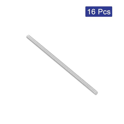 16Pcs Fully Threaded Rod, M3 x 70mm 304 Stainless Steel Right Hand Thread Bar Studs M3-0.5 Thread Pitch for Furniture Machinery Assembly