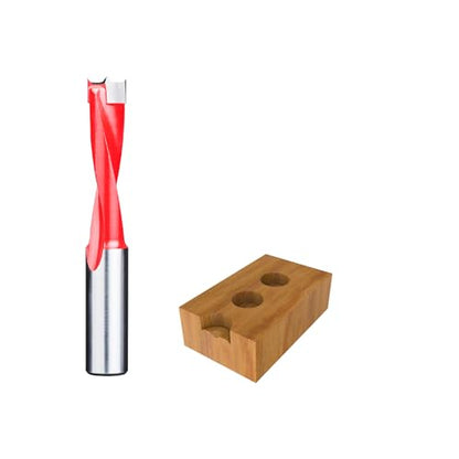 HUHAO 9mm Carbide Tipped Brad Point Boring Bit, Left Hand Dowel Drill Bits - size: 9mm Dia x 70mm Long x 10mm Shank L