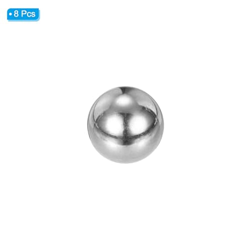PATIKIL M5x16mm Ball Nuts Knob, 8 Pcs Female Thread 304 Stainless Steel Round Blind Hole Screw Cap Cover for Lighting Machinery DIY Decoration, Silver - size: M5x16mm