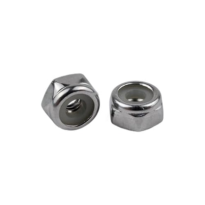 #6-32 Nylon Insert Locknuts 304 Stainless Steel - Pack of 25 - size: #6-32
