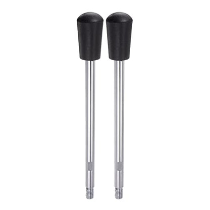 HARFINGTON 2pcs Clamping Handles M10 Thread 200mm (8") Length Chrome Plated Revolving Crank Handle Grip Handwheel Screw Stem for Lathe Machine - size: M10 x 200mm