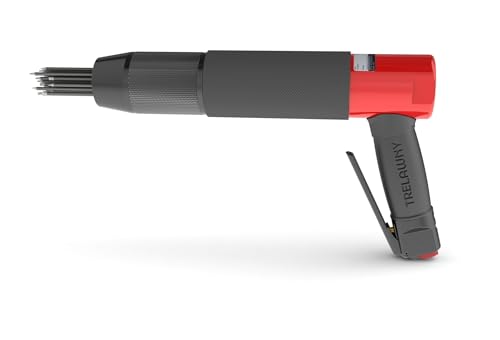 CS Unitec | 199.3003 | Trelawny Low-Vibration VL303 Pistol-Gripped Needle Scaler. 8X Less Vibration, Heavy-Duty, All-Steel Construction, Powerful Performance, 28 Needles - Made in England