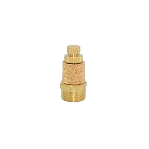NPT 10PCS Pneumatic Exhaust Muffler, Adjustable Brass Flow Control Silencer, for Cylinders Solenoid Valves Crank Cases Gear Boxes Oil Tanks (1/4 inch) - size: 1/4 inch