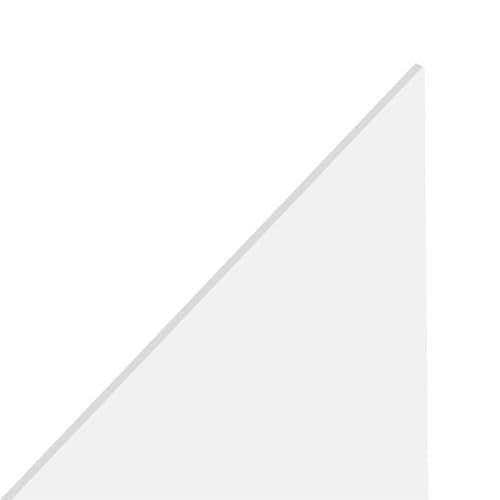 6 Pack 10 x 10 Inch HDPE Sheets, 1/4 Inch White UHMW Sheet Plastic Polyethylene Board, Ultra High Molecular Weight Sheets for Office, Home, Industrial Environment