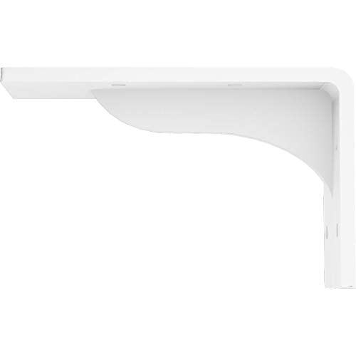 Ekena Millwork BKTM02X06X03EBPWH Steel Bracket Embrey, 2" W x 6" D x 3 3/4" H, White Primer - color: White Primer (Paintable), size: 2-in. W x 6-in. D x 3.75-in. H