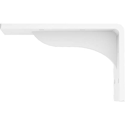 Ekena Millwork BKTM02X06X03EBPWH Steel Bracket Embrey, 2" W x 6" D x 3 3/4" H, White Primer - color: White Primer (Paintable), size: 2-in. W x 6-in. D x 3.75-in. H