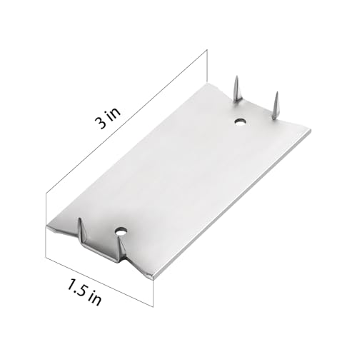 Wensilon(30 pcs) Stainless Steel 304 1.5X3 Inch 16-Gauge Anti-Nail Protection Plate Shield Stainless Steel, Nail Plate for Wood Studs, Steel Cable Wire Protector Plate with Sharp Pointed Prongs - color: SS304, size: (30 pcs)1.5X3 Inch