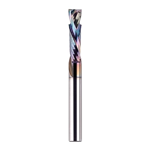 SpeTool Compression Router Bits 1/4 Inch Shank 1 Inch Cutting Length with Coated Carbide Spiral Up Down CNC Router Bit End Mills for Carving Wood Woodworking Tools - size: 1/4" Dia - 1" CL -1/4" Shank, style: COMPRESSION CUT