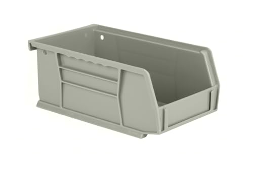 HE HUDSON EXCHANGE 7.5" x 4" x 3" Plastic Stackable Storage Bin, Gray/Brown - color: Gray/Brown, size: 1 Pack