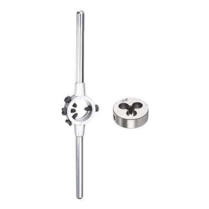 uxcell 10-32 UNF Round Dies Machine Thread Threading Dies 0.8" OD, Die Stock Handle Wrench 20mm Dia M4.5-M6 Metric Round Die Holder