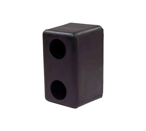 Mytee Products 4 Pack 6”x3-1/2”x3-1/2” Rubber Dock Bumper with 2 Holes - Impact Resistant Molded Rectangular Rubber Bumper for Semi Truck, Flatbed Trailer, Boat Docks, Marinas & Parking Spots - size: 6" x 3-1/2" x 3-1/2", style: 4 - Pack