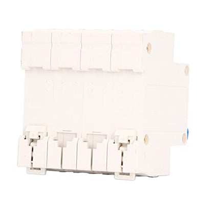 4P Miniature Circuit Breaker, Nylon PA66 Shell Circuit Protection Switch Modular Design Flame Retardant DIN Rail Mount for Lighting System Pushbutton Switches