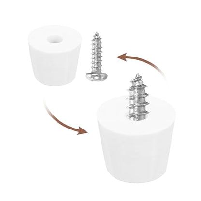 uxcell 8Pcs Rubber Bumper Feet, 0.47" H x0.63 W Round Pads with Stainless Steel Washer and Screws for Furniture, Appliances, Electronics - size: 0.47" H x0.63" W
