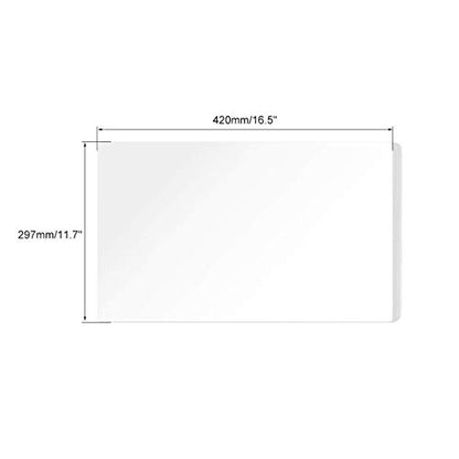 Fielect Clear Acrylic Plexiglass Sheet A3 Clear Acrylic Sheet, 1mm Thick, 420mm x 297mm, Plastic Plexi Glass Board for Picture Frames, Sign Holders, Craft - size: 1mm/0.04" Thick