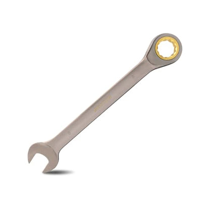 Meccion Combination Wrench 8mm Metric Open End Ratcheting Wrench - Industrial Grade Gear Spanner with Grey Nickle Plated - size: 8mm
