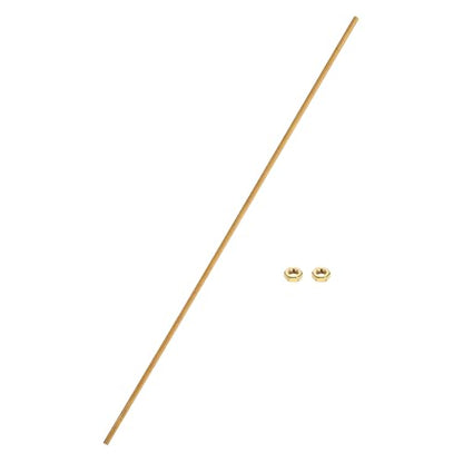 uxcell Brass Fully Threaded Rod, M2.5x0.45mm Pitch Right Hand Threads Studs with Solid Brass Hex Nuts, 200mm/8 Long Threaded Screw Rods Fasteners for Anchors Bolts Hangers Clamps - size: M2.5x0.45mmmm200mm