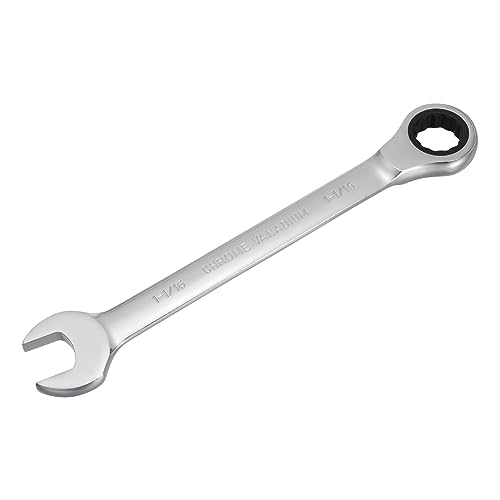uxcell 1-1/16 Inch Ratcheting Combination Wrench SAE 72 Teeth 12 Point Ratchet Box Ended Spanner Tools, Cr-V - size: 1-1/16"