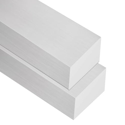 2PCS Aluminum Bar 2x2x6 inch Aluminum Flat Bar 6061 Solid Extruded Lathe Bar Stock Aluminums Flat Plate Aluminums General Purpose Plate for Industrial, DIY Craft