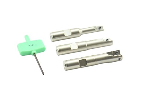 Shars 90 Degree Mini Indexable End Mill 3 PCS Set with APKT 11T308 Inserts, 3/8", 1/2", 5/8" Cutter Diameter P[