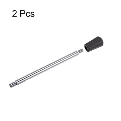 HARFINGTON 2pcs Clamping Handles M10 Thread 200mm (8") Length Chrome Plated Revolving Crank Handle Grip Handwheel Screw Stem for Lathe Machine - size: M10 x 200mm