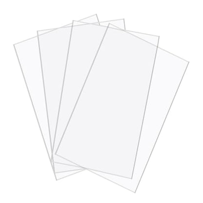BUYGOO 4Pack Clear Acrylic Sheet 6″ x 12″ x 1/8" Clear Plexiglass Sheet Clears Plastic Square Sheet, DIY Materials for Househld Decoration, Advertisement Signs, Display, Picture Frame, Painting