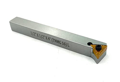 Tool Steel Indexable Tool Bit 1/2" Shank for Fly Cutter for Milling II Replaceable TNMG16 Carbide Insert II Metalworking, Facing, Turning Tool - size: 1/2" × 1/2" × 4" (TNMG 16) L